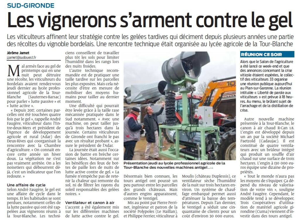 tour antigel dans la presse